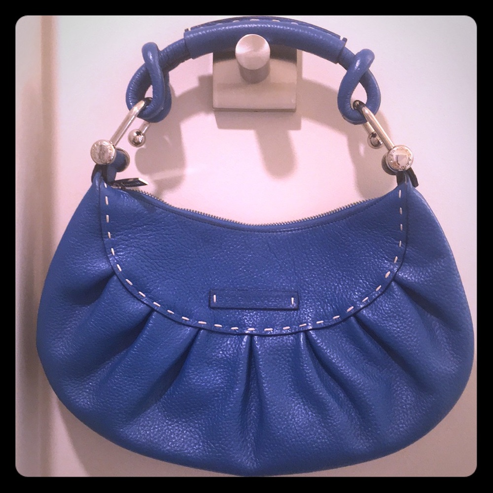 Blue Leather BCBG MAXAZRIA Purse